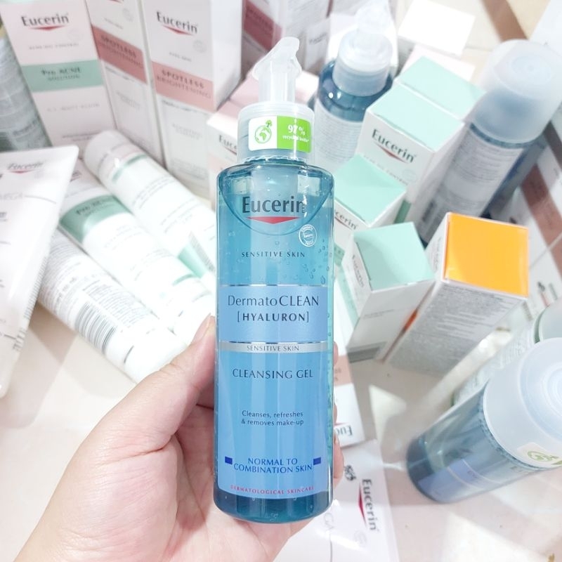 เจลล้างหน้า สำหรับผิวแพ้ง่าย | Eucerin DermatoCLEAN [HYALURON] Refreshing Cleansing Gel 200ml
