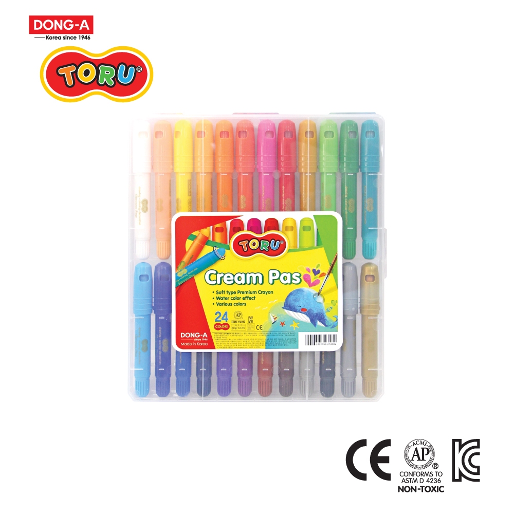 TORU(โทรุ) ปากกาครีมพาส ระบายน้ำ สีสำหรับเด็ก ปลอดสารพิษ ไม่เป็นอันตรายกับเด็ก รหัส TR-CREAMPAS — صورة 4