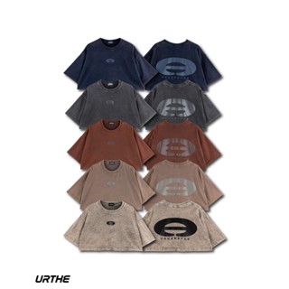 URTHE - เสื้อยืดครอป แขนสั้น OVERSIZE สกรีนลาย รุ่น ACID BEA…