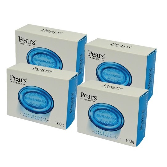 Pears Pure&Gentle สบู่แพร์ (สีฟ้า) 100g.
