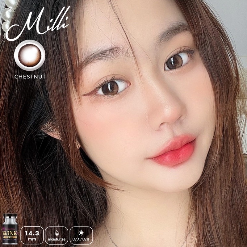 คอนแทคเลนส์ wink Milli เทา/ตาล ขนาดมินิ