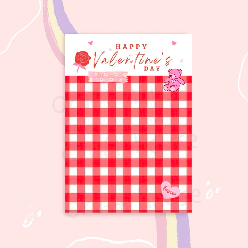 Valentine's แผ่นรองสินค้า แพ็ค 25 แผ่น 6.5x9 cm น่ารักทุกลาย (Not food grade) - รูปที่ 3