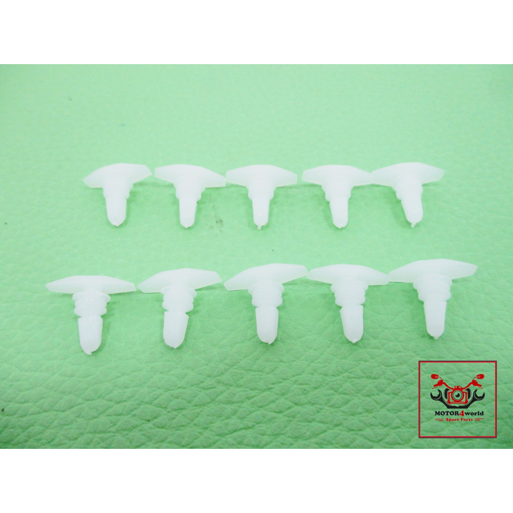 TOYOTA LN -- DOOR SEAL RUBBER LOCKING CLIP "WHITE" SET (99)  // กิ๊บยางขอบประตู ทั่วไป สีขาว (10 ตัว)