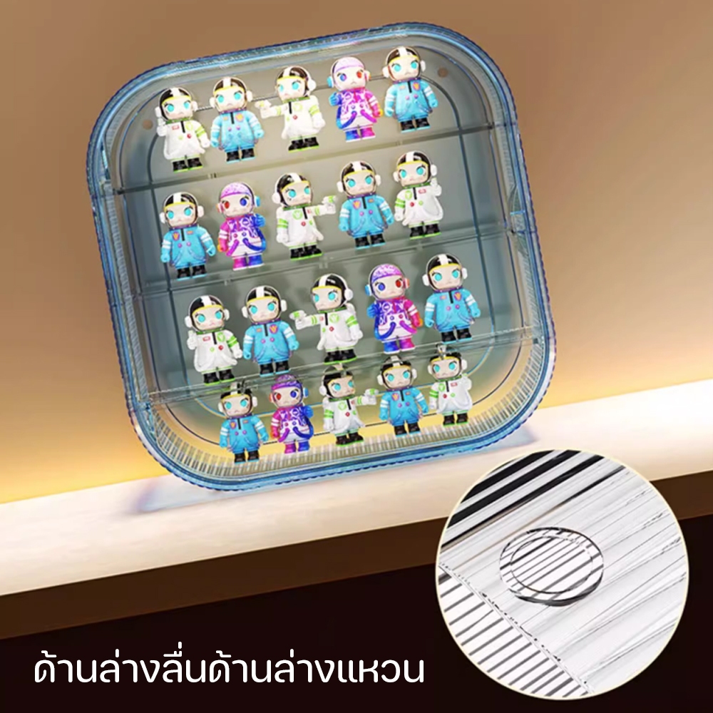 กล่องเก็บโมเดล ตู้โชว์ตุ๊กตา กล่องใส่ตุ๊กตาแบบใส ที่เก็บของสะสม ดีไซน์สวยงาม ทันสมัย ความจุขนาดใหญ่ ของแต่งห้อง - รูปที่ 5