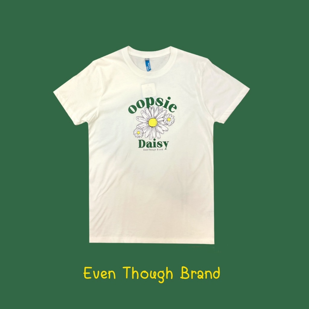 เสื้อยืดลาย Daisy แบรนด์ Even Though ผลิตจาก COTTON USA 100%