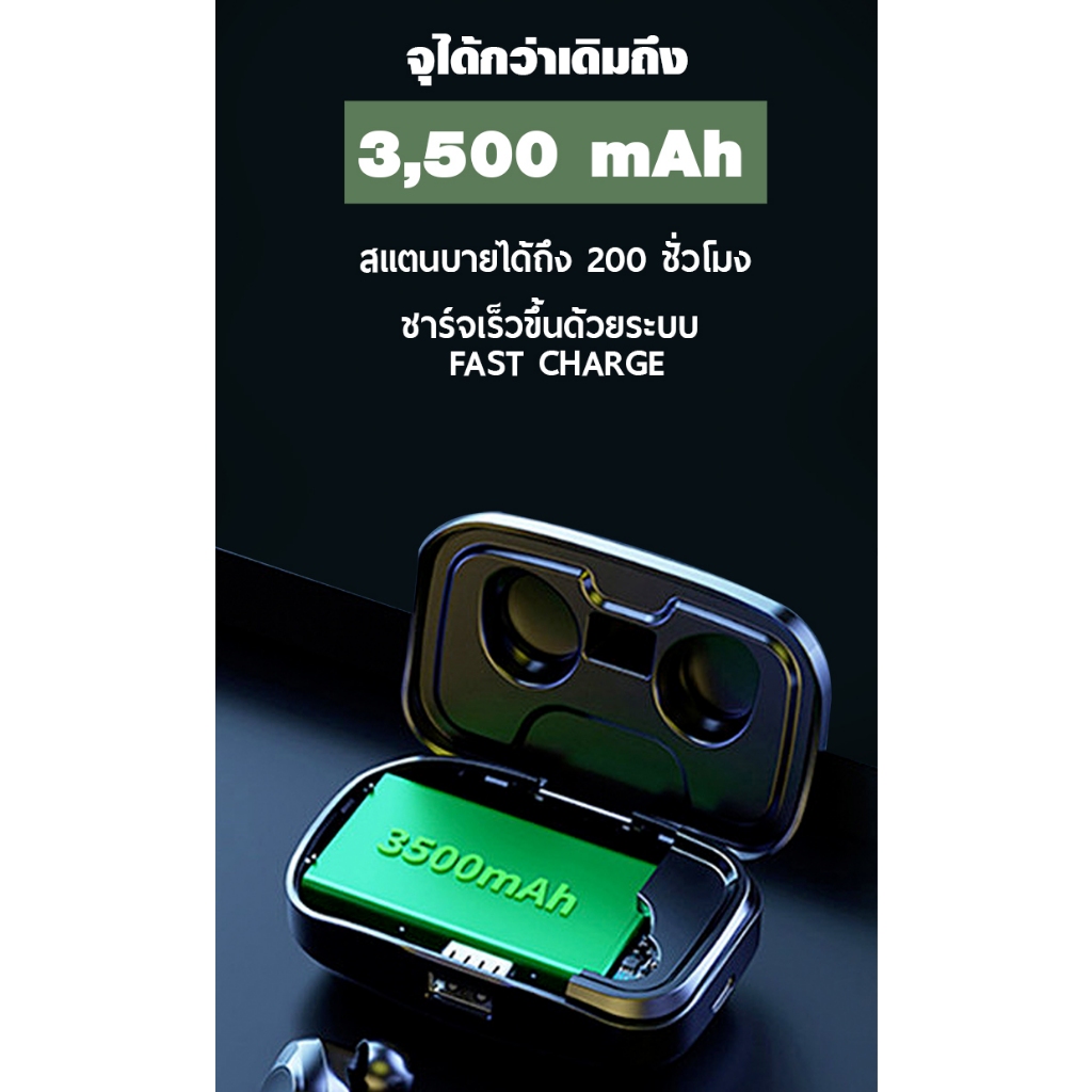 BASSPRO รุ่น หูฟัง Bass pro max หูฟังบลูทูธ หูฟังไร้สายสาย 5.0 3 สี แท้ 100% เบสหนัก เสียงใส ( bluetooth headphones )