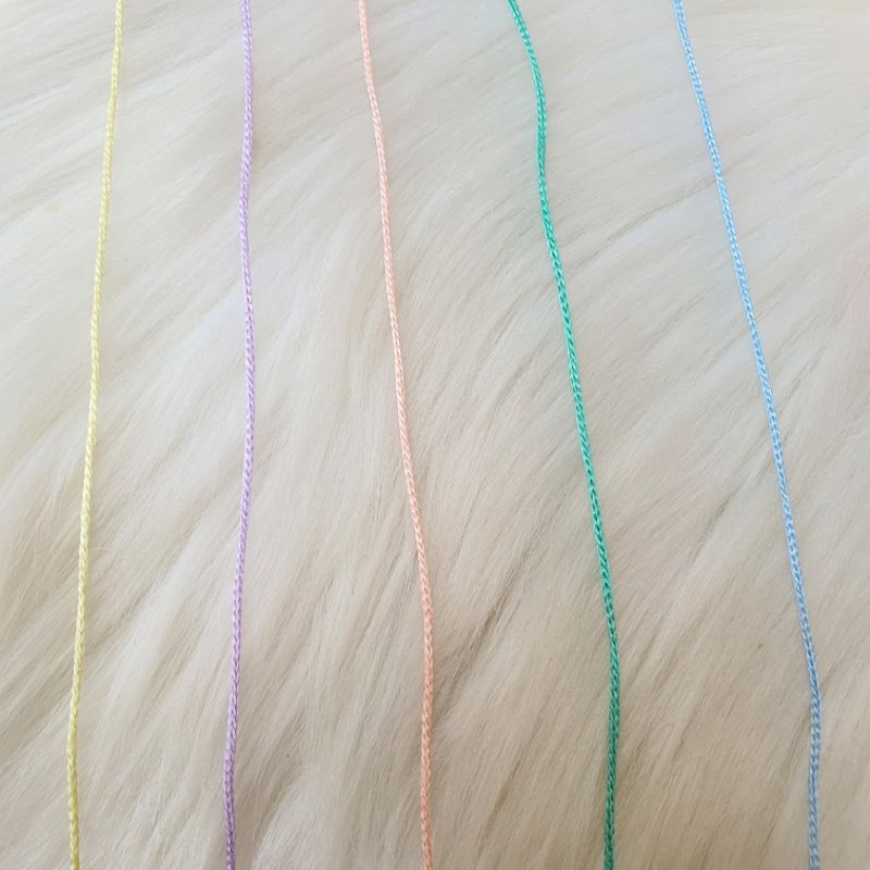 เชือก(พร้อมส่ง)  เส้นด้ายกลม Tubular Yarn ขนาด 0.1 CM  สีพาสเทล สวยงาม