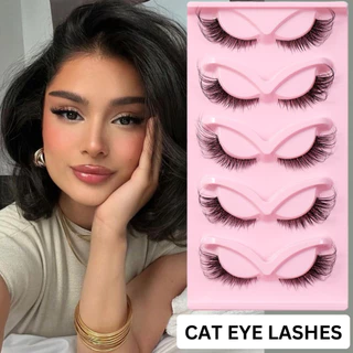 CAT EYE LASHES ขนตาปลอม สายฝอ สายแซ่บ ขนตาปลอม 3D เบาสบายตา ติดง่าย ขนฟู แกนนิ่ม