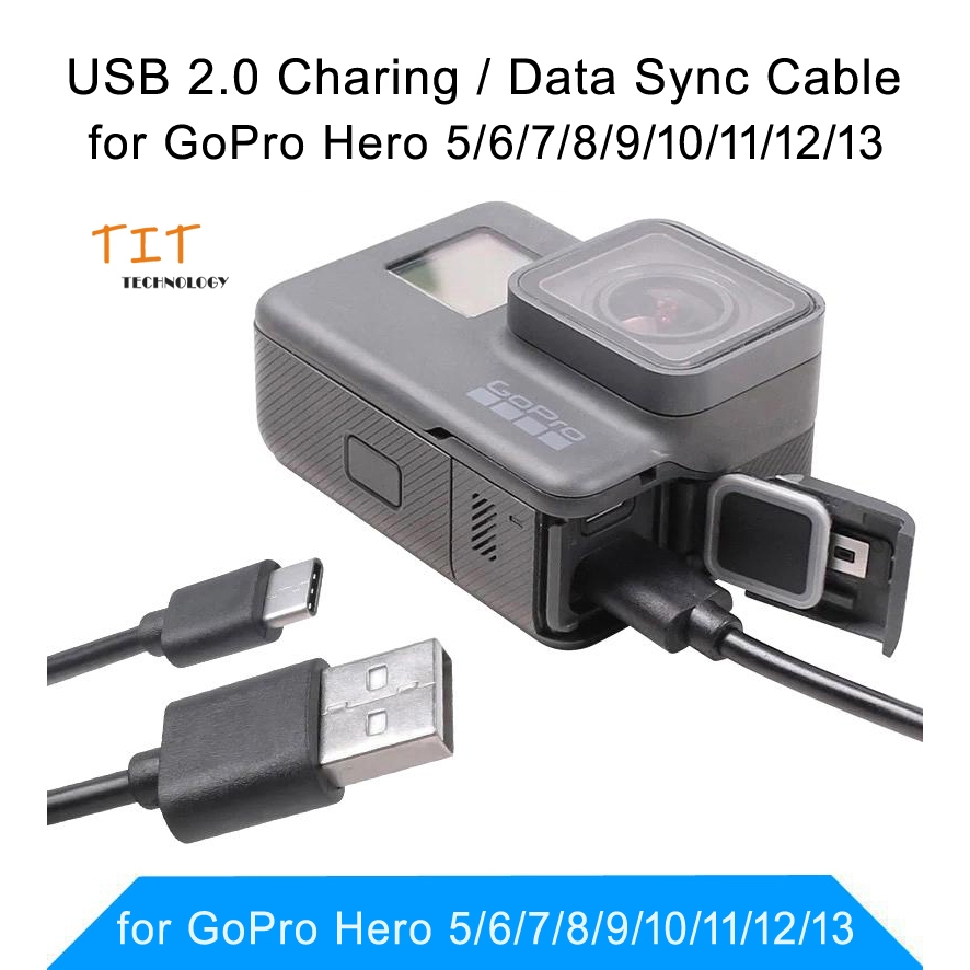 USB 2.0 Charging/Data Sync Cable for GoPro Hero 5/6/7/8/9/10/11/12/13 - สายชาร์จ/สายข้อมูลUSB 2.0 สำหรับ GoPro
