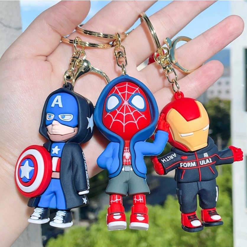 พวงกุญแจการ์ตูน Spider-Man สไปเดอร์แมน พวงกุญแจรถ เครื่องประดับ กระเป๋าโทรศัพท์ของขวัญ พร้อมส่ง