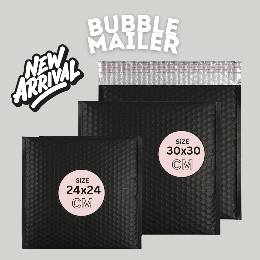 (แพค 25 ซอง) ซองบับเบิ้ล Black Metalic ซองกันกระแทก Bubble Mailers