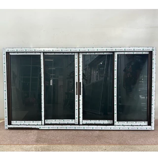 หน้าต่างอลูมิเนียม บานเลื่อน 4ช่อง 108 x 200