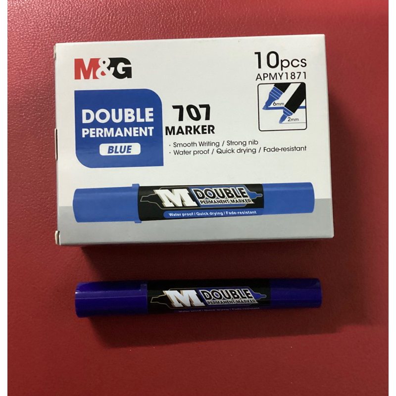 M&G APMY1871 ปากกาเคมี 2 หัว DOUBLE PERMANENT MARKER