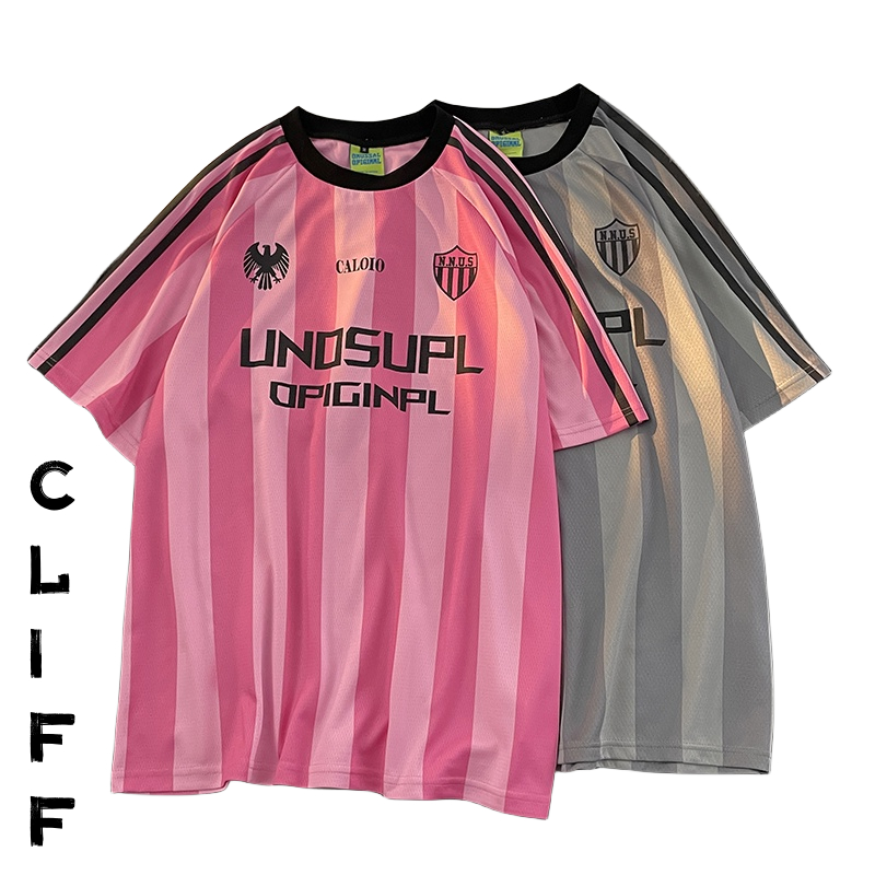 CLIFF -COD✅เสื้อยืดแขนสั้น ผ้าเรยอน ผ้าตาข่าย สไตล์อเมริกัน สตรีท สําหรับผู้ชาย