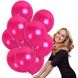 ลูกโป่งยาง ฮีเลียม สีชมพูมุก สําหรับตกแต่งปาร์ตี้วันเกิด เบบี้ชาวเวอร์ งานแต่งงาน ครบรอบ Pearl pink latex helium balloon