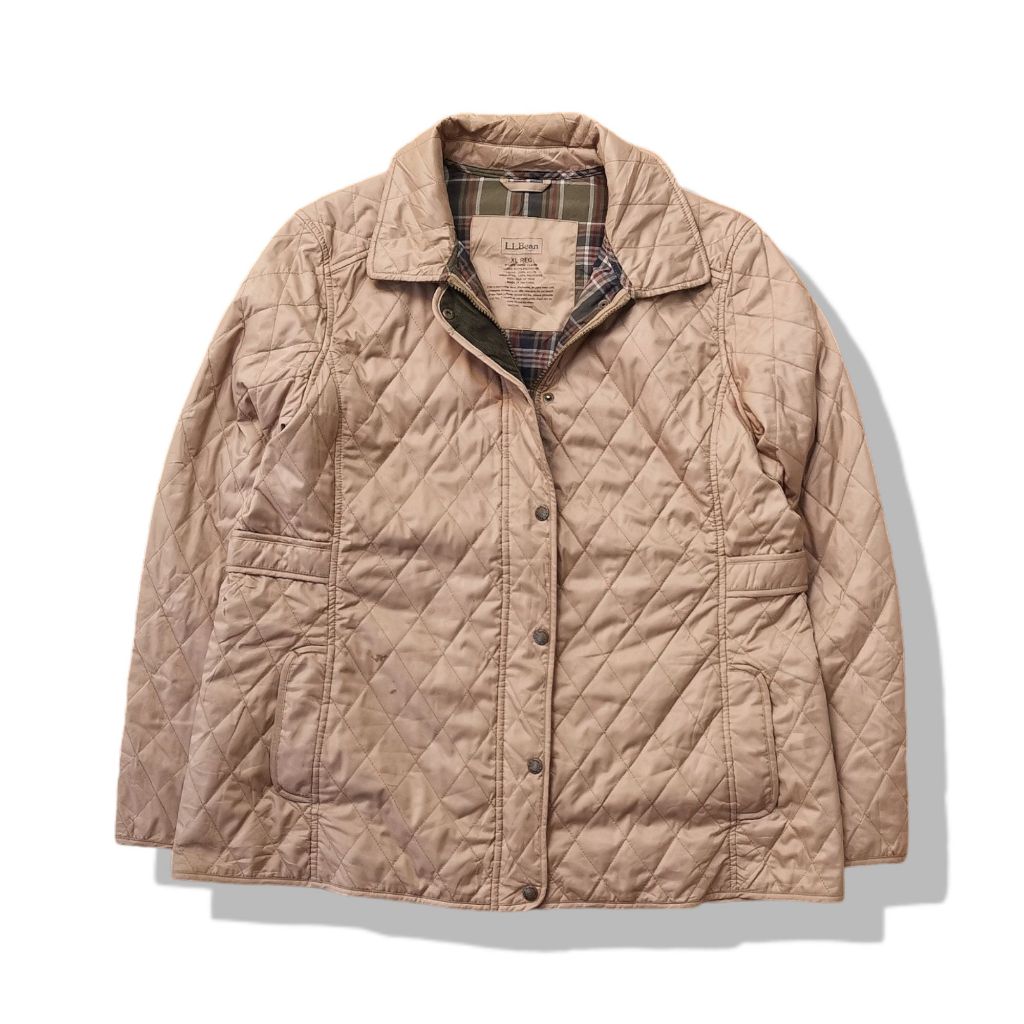 LL Bean Khaki Brown Outdoor Zipper Jacket รอบอก 48”