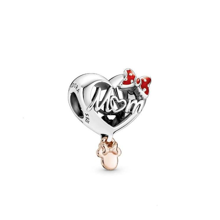 [พร้อมส่ง สินค้าแท้ ] Pandora Disney Minnie Mouse Mum Heart Charm