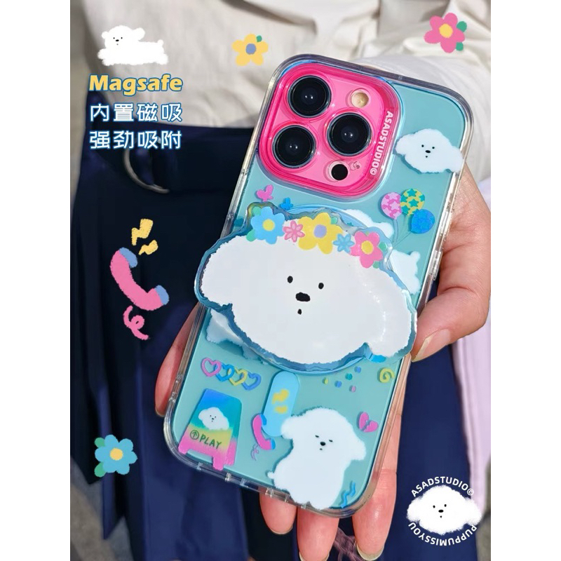 [pre-order🐶]  ASADSTUDIO iphone case wallet cardholder แม่เหล็ก for magsafe griptok ไอโฟน15 , 15 pro