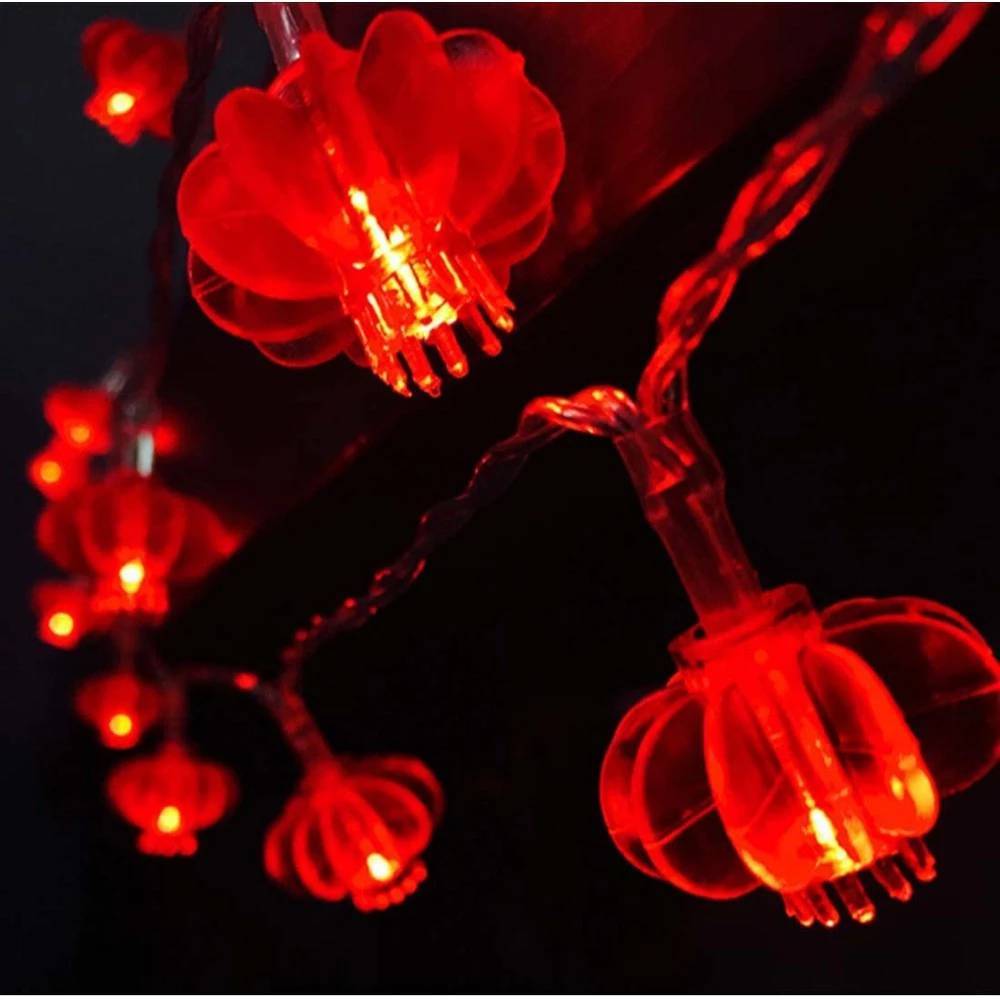 ไฟตรุษจีน โคมไฟสีแดง LED ไฟปีใหม่