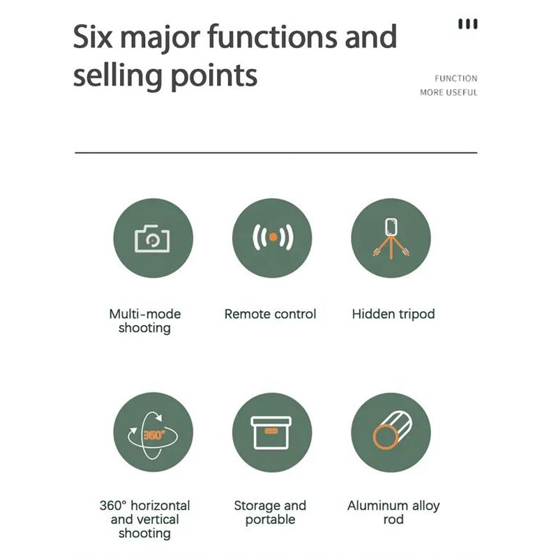 ขาตั้งกล้อง LED 3-in-1 สำหรับที่วางโทรศัพท์มือถือพร้อมไฟ ไม้เซลฟี่พร้อมรีโมท Bluetooth ไม้เซลฟี่สามารถหมุนได้ - รูปที่ 4