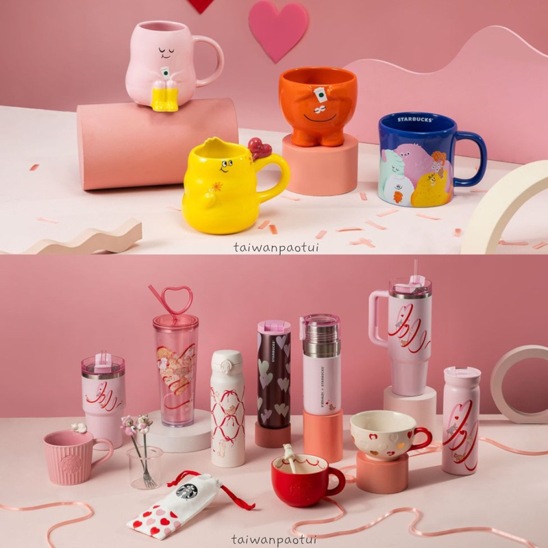 (Pre) 🇹🇼 Starbucks Taiwan สตาร์บัคส์ไต้หวัน Feline In Love Valentine's Collection 2024 วาเลนไทน์