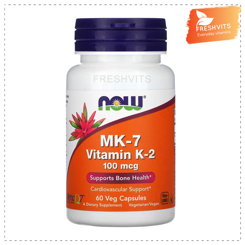 NOW Foods, MK-7 Vitamin K-2, 100 mcg, 60 Veg Capsules