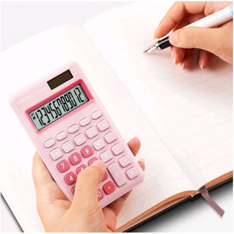 Deli เครื่องคิดเลขพกพา 12 หลัก รุ่น No.1200 ใช้พลังงานถ่านและพลังงานแสงอาทิตย์ - รูปที่ 2