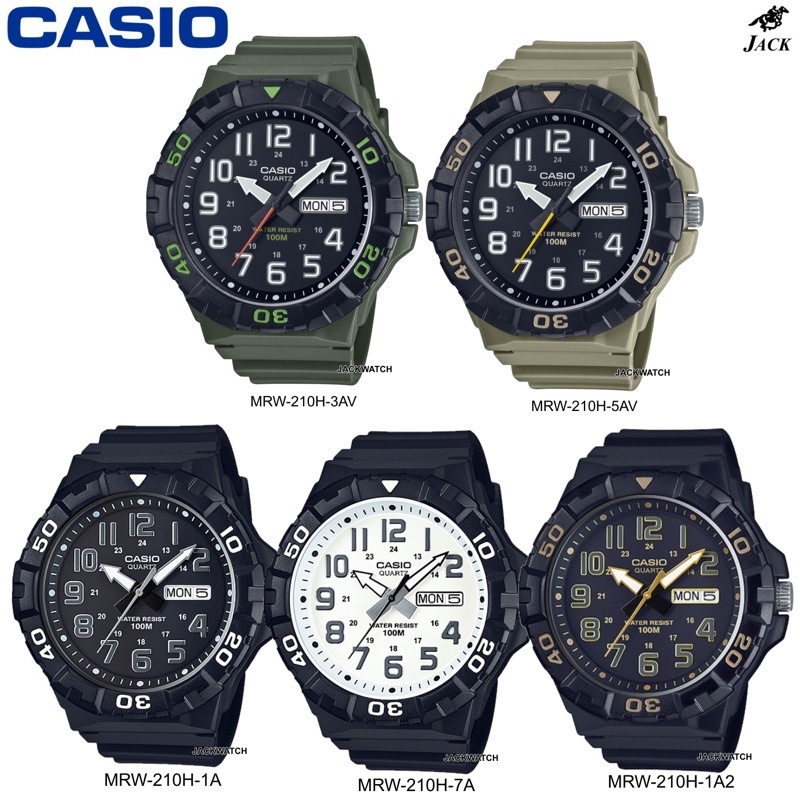 CASIO นาฬิกาข้อมือผู้ชาย รุ่น MRW-210H รับประกันศูนย์CMG1ปี MRW-210H-1A/MRW-210H-1A2/MRW-210H-3A/MRW-210H-5A/MRW-210H-7A