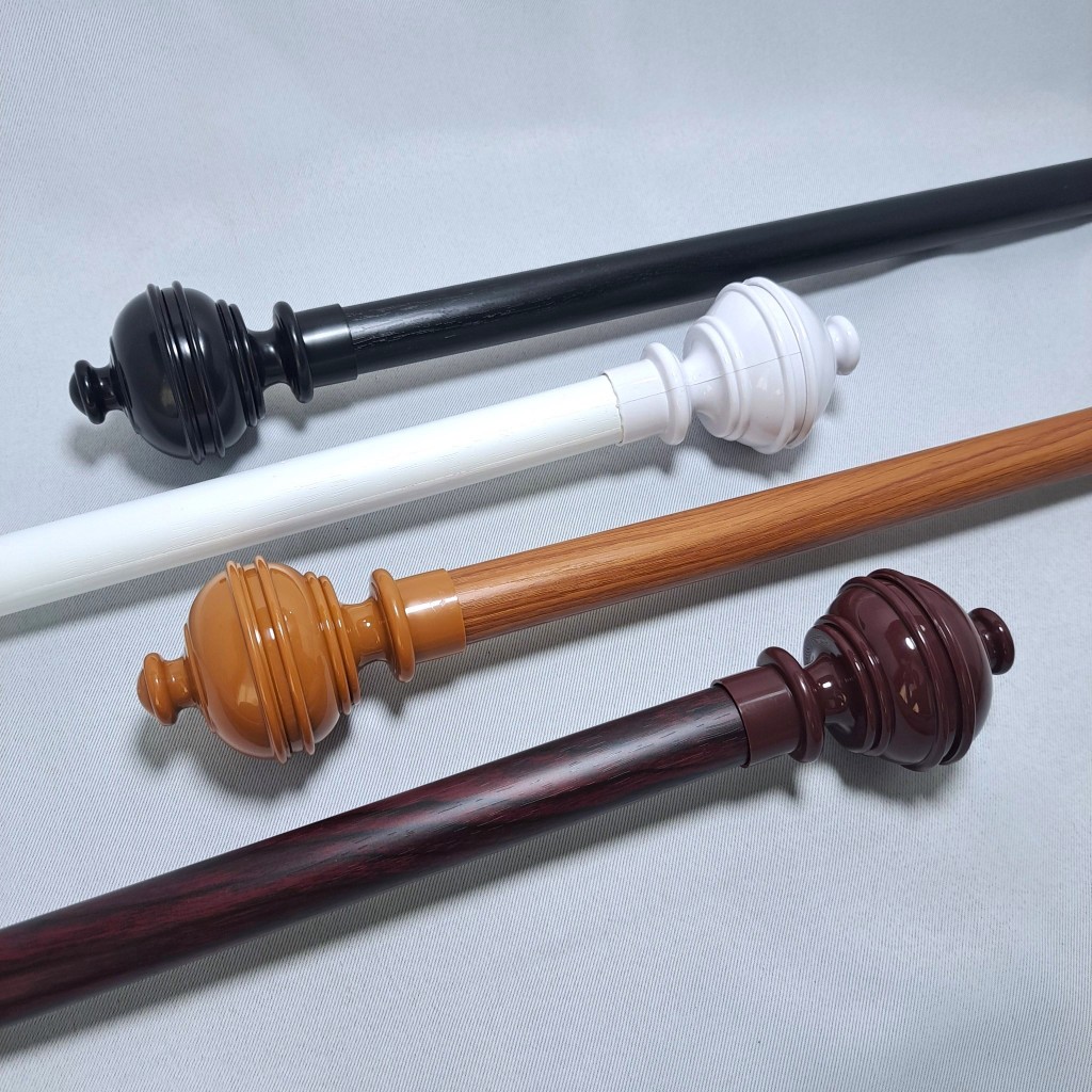 ราวผ้าม่านตาไก่สีดำ พร้อมชุดอุปกรณ์รางและอุปกรณ์ติดตั้ง