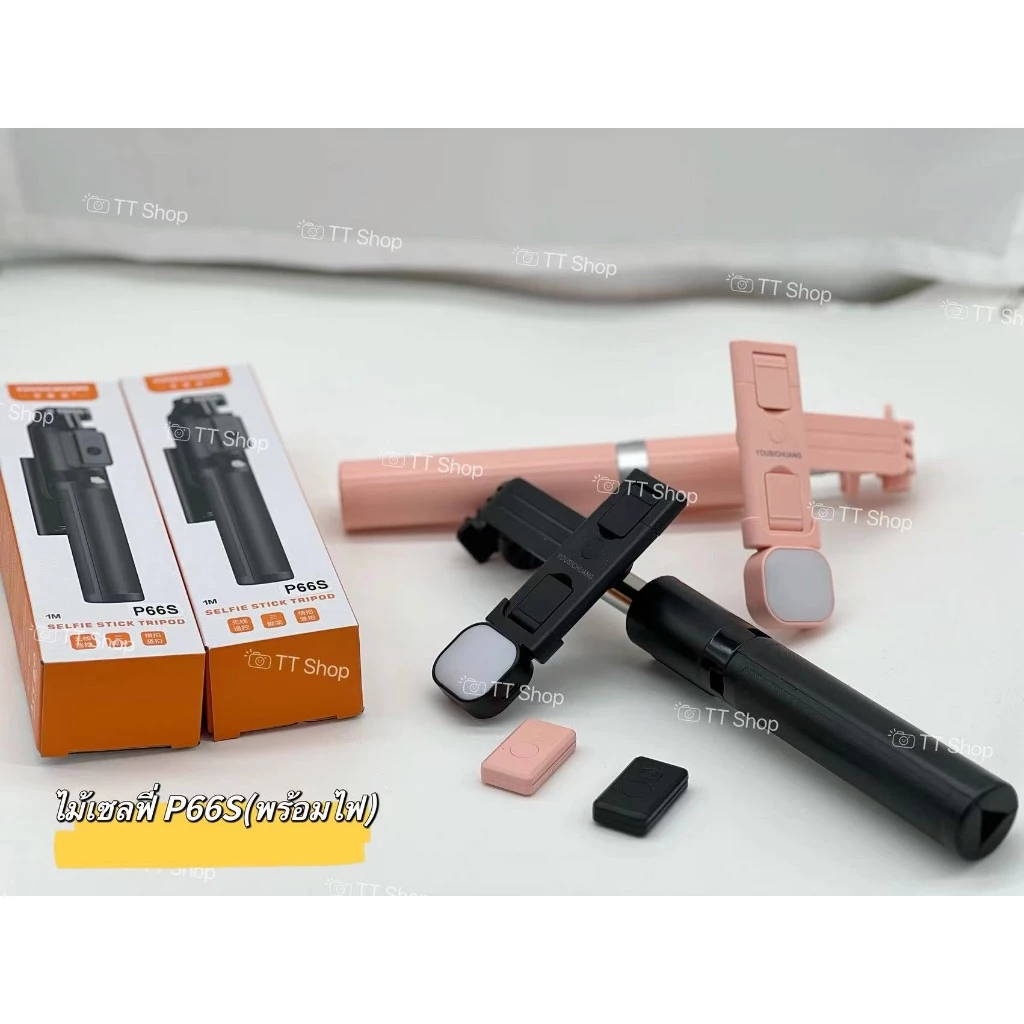ใหม่L16/C-2500/P68/P66 ขาตั้งกล้องไม้เซลฟี่ไร้สาย พับได้มาพร้อมรีโมทบลูทูธ พิเศษสามารถใช้กล้องแอคชั่น Gopro สมาร์ทโฟนได้ thumbnail 8