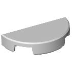 [679] ชิ้นส่วนเลโก้ Lego Part Tile, Round 1 x 2 Hal (1748) ราคา/ชิ้น