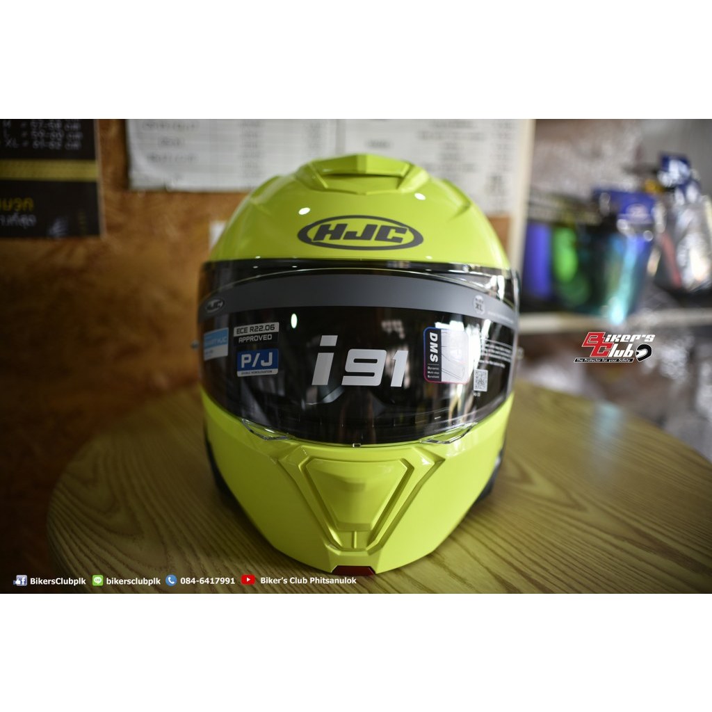 HJC i91 FLUORESENT GREEN