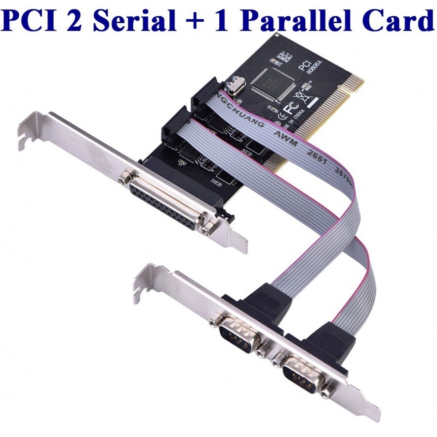 PCI to 2 Serial + 1 Parallel Port Combo Card, DB-9 RS-232 DB-25 Card for PC / Desktop / Addtinal Pri