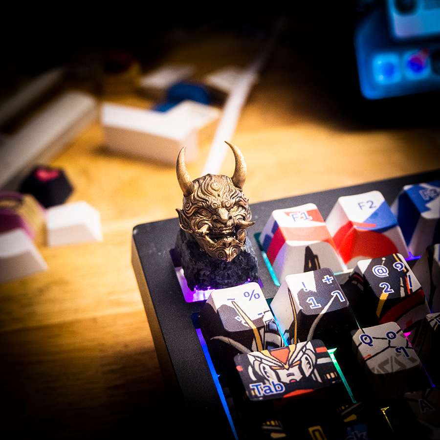 ส่งฟรี Artisan keycap oni