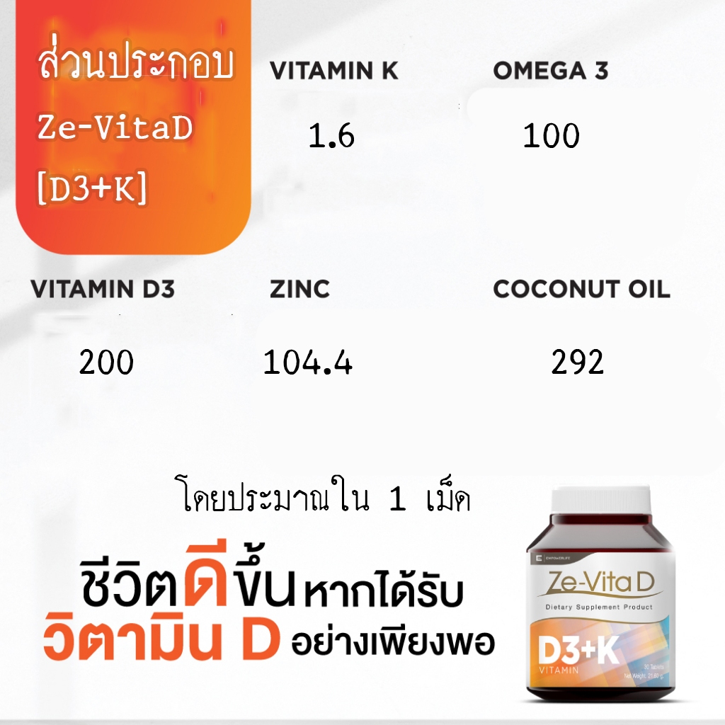 รวมอาหารเสริม วิตามิน D3+K และ Mega3 วิตามิน อาหารเสริม ขนาด 30 ซอฟต์เจล (เฉพาะ Vita D+Mega3 แถม Mega 10) ราคา ถูกที่สุด ดีลบีเคเค แกลเลอรีภาพที่ 2