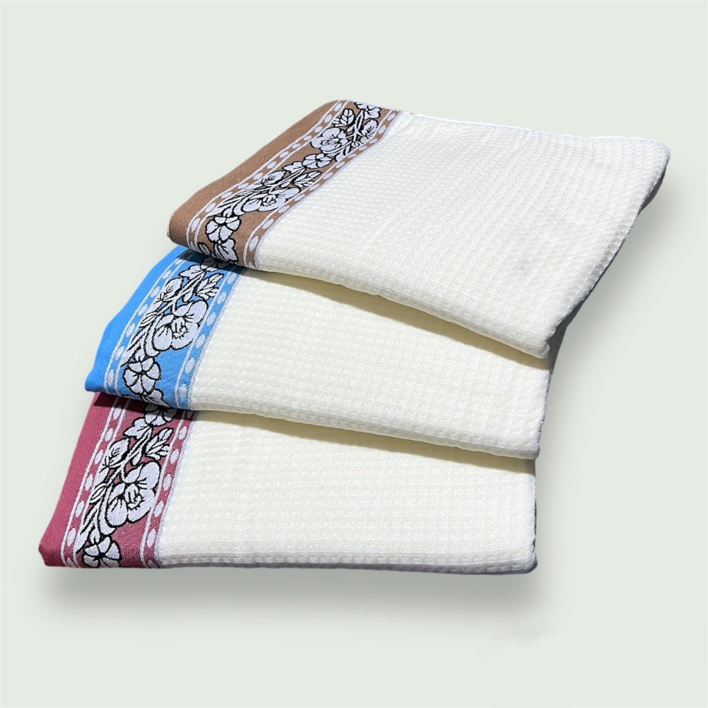 ผ้าเช็ดตัวสาลู New ✨ Cotton 100% ขนาด 75x135 ซม. ผ้าเช็ดตัวใยนุ่ม ผ้าขนหนู