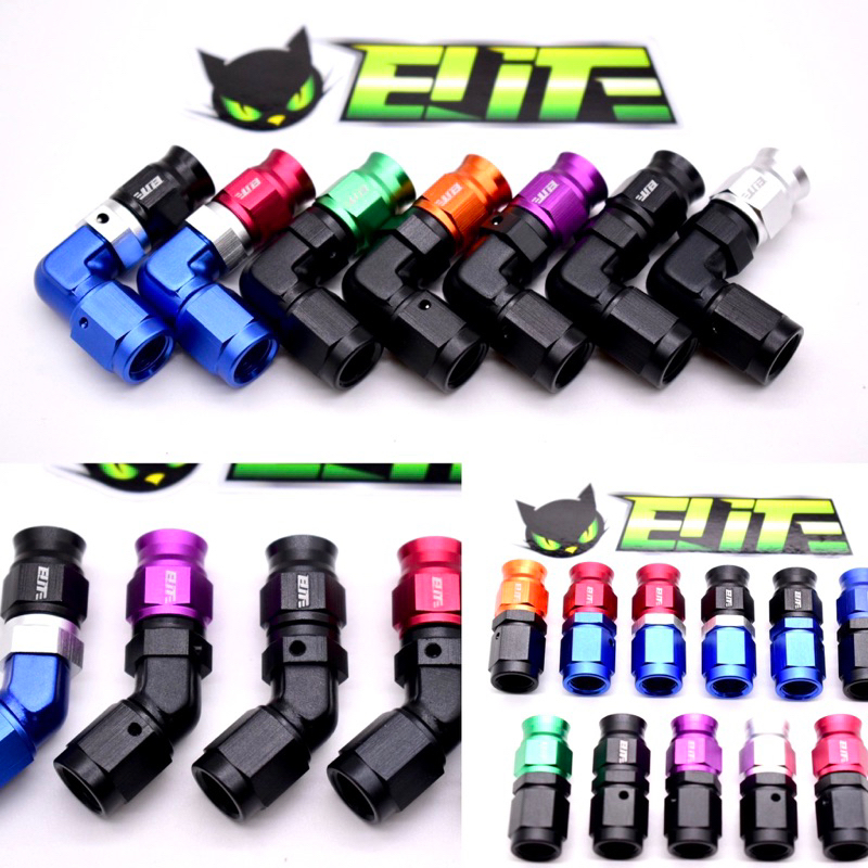 หัวฟิตติ้งเบรค An3 "Elite" ถูกที่สุดแต่งานดีไม่แพ้ใคร แบบ ตรง , งอ45,90 องศา (รวมตาไก่)สำหรับงานเบรครถยนต์และมอเตอร์ไซค์