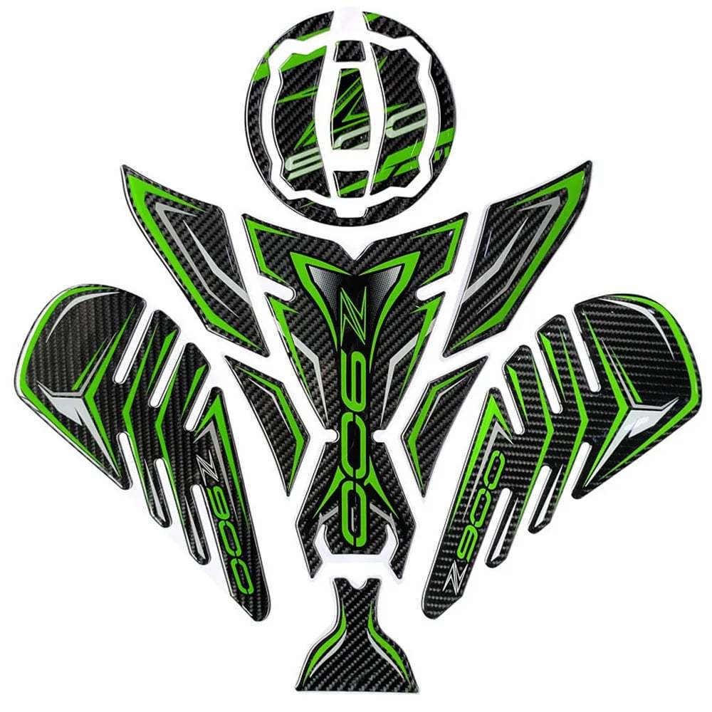 สติ๊กเกอร์ 3D คาร์บอนไฟเบอร์ติดถังน้ำมันมอเตอร์ไซค์สำหรับ Kawasaki Z900 z900 2021 ป้องกันถังน้ำมัน1 
