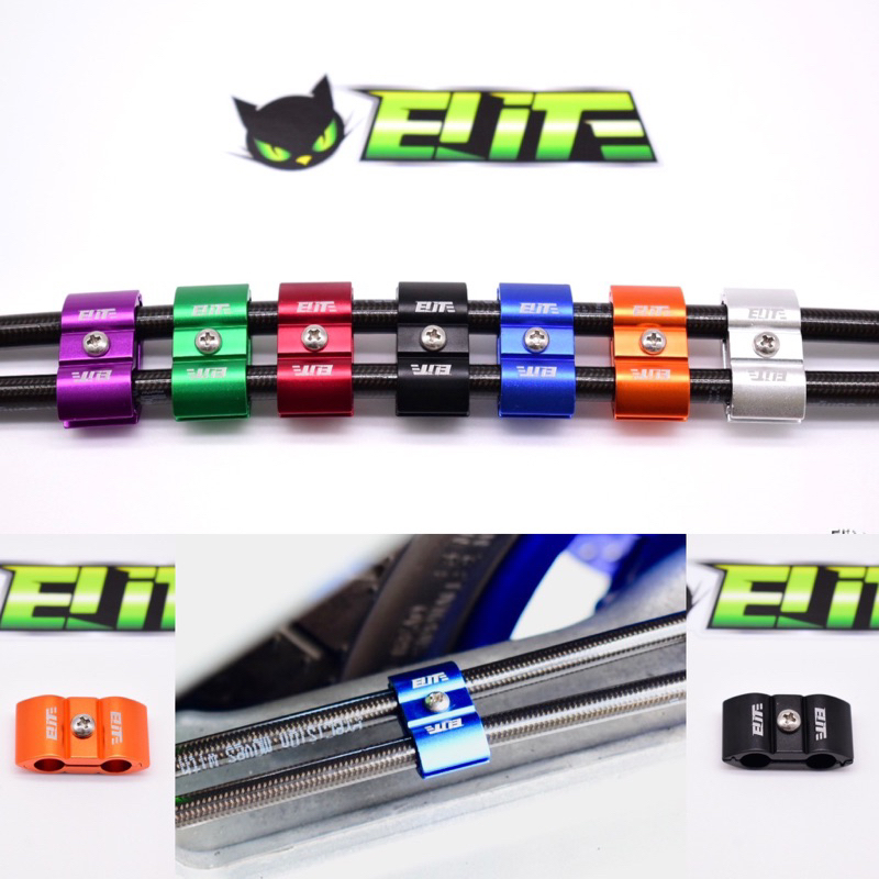 ตัวรัดสายเบรคคู่ Elite / 7 สีให้เลือกตกแต่งตามชอบ คุณภาพดีกว่างานทั่วไปในท้องตลาดแน่นอน ตัวแทน Elite ของแท้แน่นอน!!