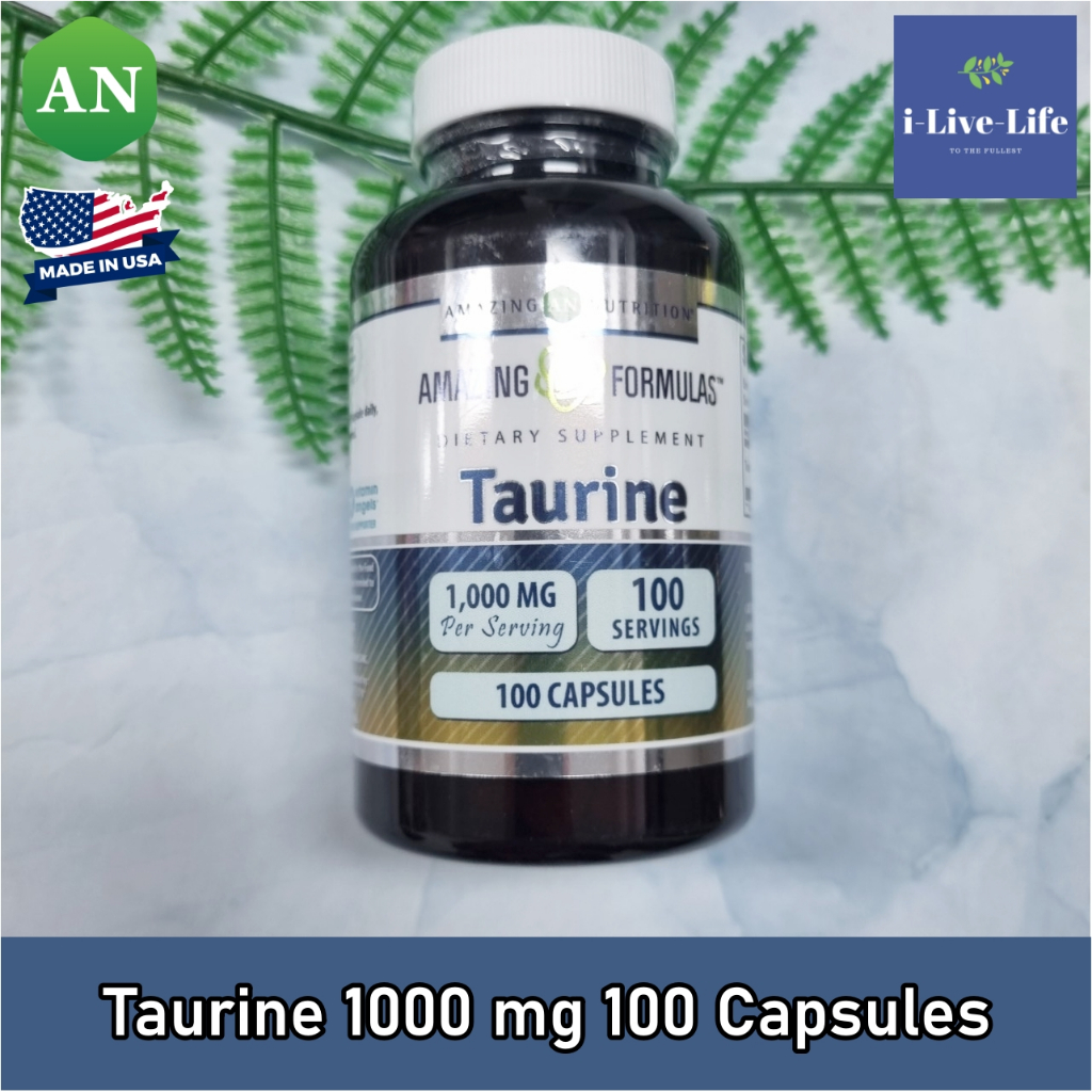 Amazing Nutrition - Taurine 1000 mg 100 Capsules ทอรีน