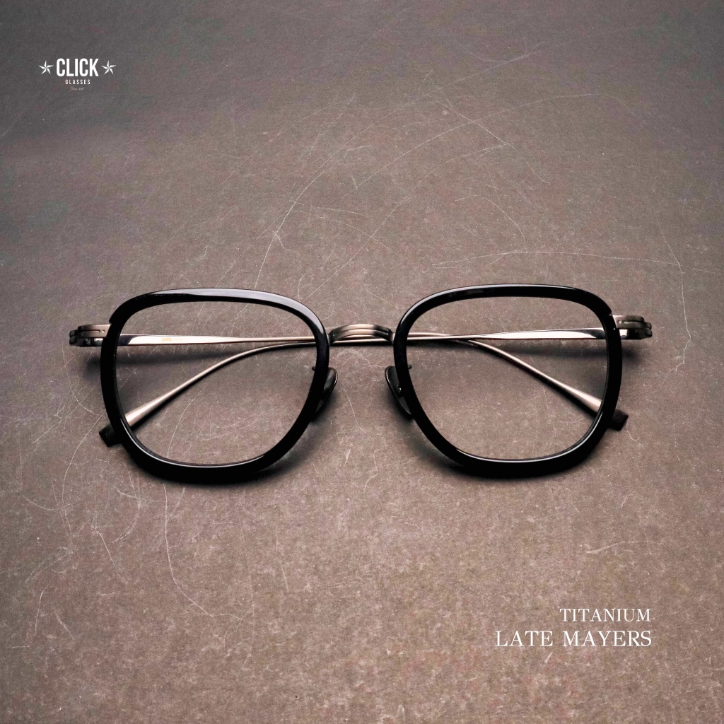 Pin Optical รุ่น Late Mayers กรอบแว่นสายตา แว่นกรองแสง Click glasses