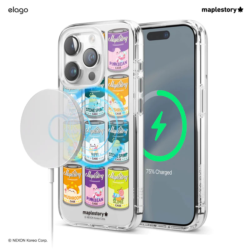 elago X MapleStory Monster can soup Case for iPhone 15, 15 Pro ลิขสิทธิ์แท้พร้อมจำหน่าย