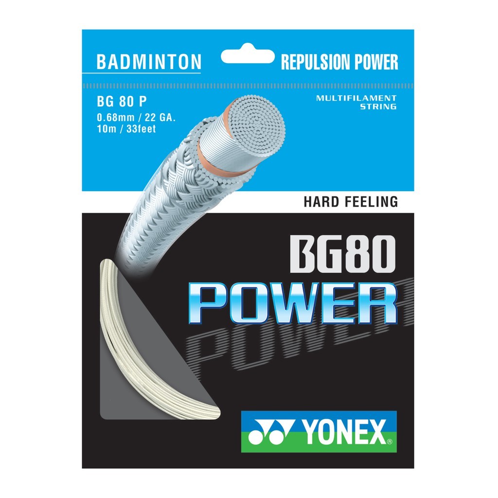 เอ็นแบดมินตัน YONEX BG80 POWER เอ็นแบดมินตัน เส้นใยถักขนาด 0.68 มม.