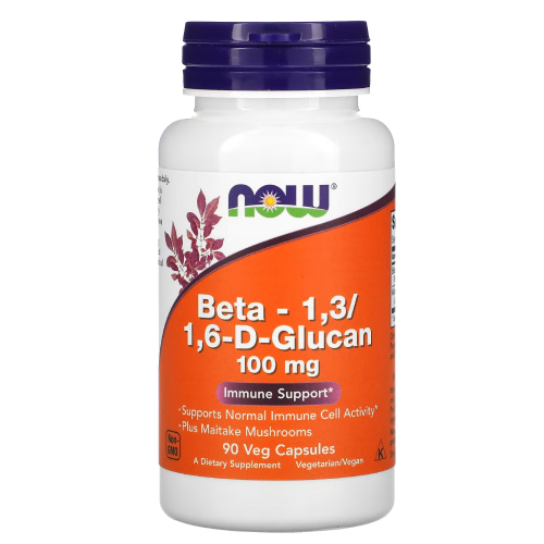 เบต้า-กูลแคน, NOW Foods, Beta-1,3/1,6-D-Glucan, 100 mg, 90 Veg Capsules