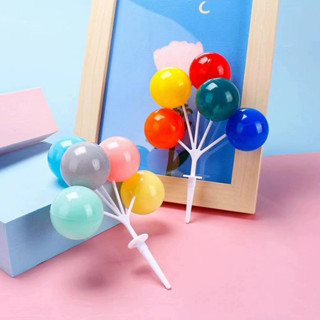 206  ป้ายปักลูกโป่งพลาสติก บอลลูนสี ตกแต่งเค้ก