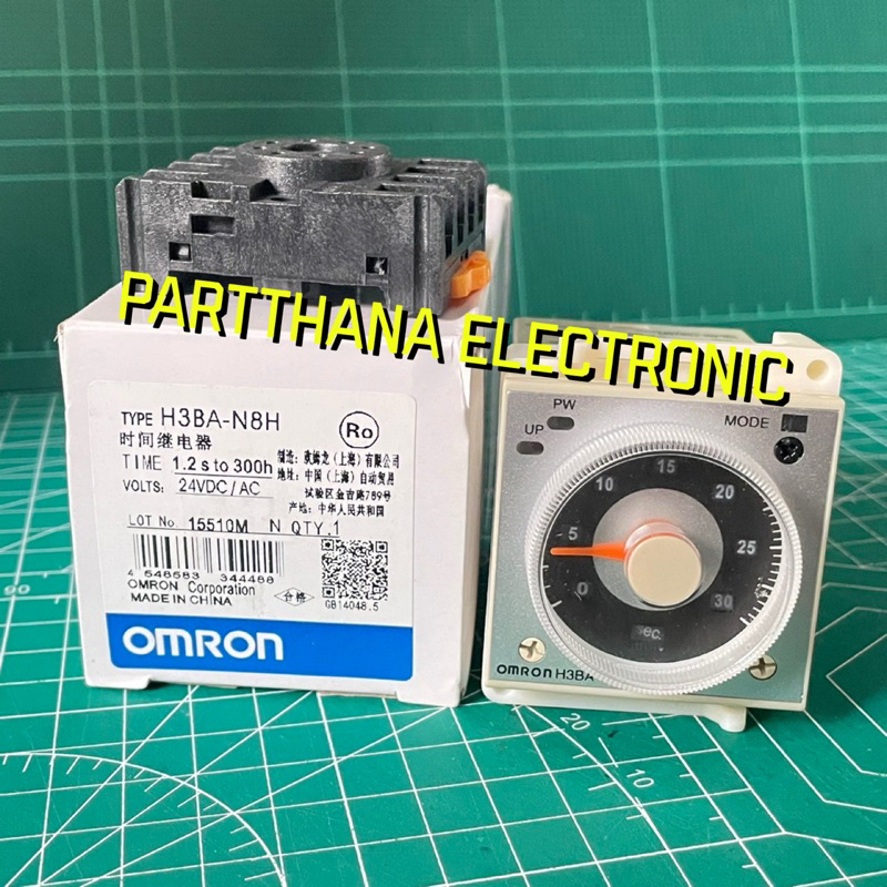 H3BA-N8H 1.2s to 300h 24VDC/AC  110VAC 220VAC POWER ON DELAY TIMER พร้อมซ๊อกเก็ต 8ขา พร้อมส่งจากไทย🚛