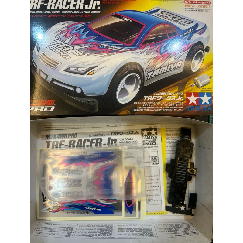 มีเฉพาะบอดี้ใส TRF + สติ๊กเกอร์3แผ่น +คู่มือ  ระเบิดจากรถกล่อง Tamiya ของใหม่แท้ 100%