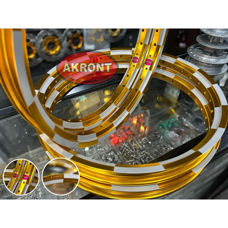 ล้อAKRONT ตัวหนาไม่มีเลเซอร์ข้างขอบ 17/17 1.4