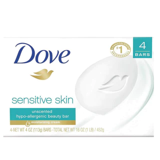 โดฟสบู่ก้อน Dove Bar Soap สบู่โดฟ แพค 4 ก้อน มี 4 สูตร หอม สะอาด ✨พร้อมช่วยดูแลผิว ผลิต USA อเมริกา