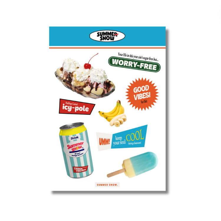 summer snow สติ๊กเกอร์ sticker size A6